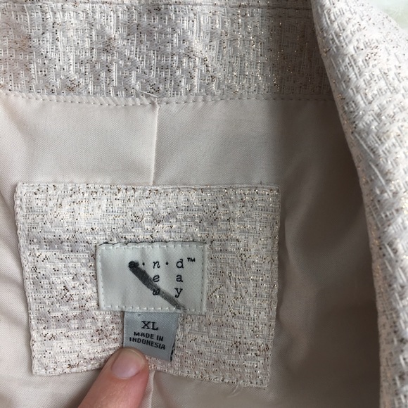 A New Day Gold Cream Moto Jacket New - Picture 5 of 9